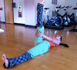 yoga hamstring stretch, reclined big toe stretch