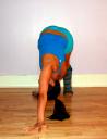 Twisting Downward Facing Dog front view